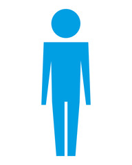 man standing character pictogram style