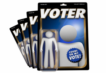 Voter Election Democracy Action Figure 3d Illustration