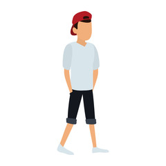 Young man faceless avatar