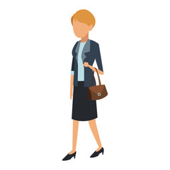 Businesswoman with bag