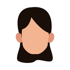 Woman faceless head