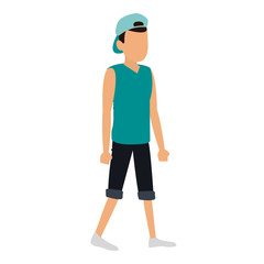 Young man faceless avatar