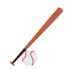 Baseball bat and ball