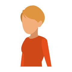 Young woman faceless avatar