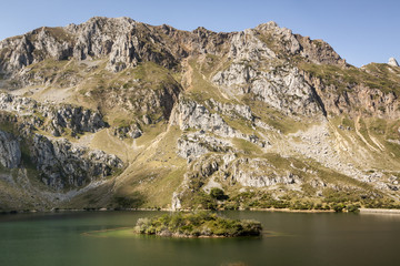 Naklejka na ściany i meble Natural Park of Somiedo in the mountains of Asturias, Spain