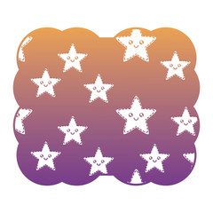 kawaii stars pattern