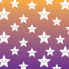 kawaii stars pattern