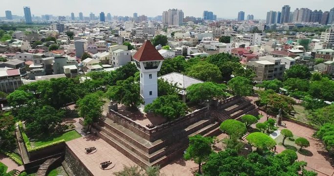 aerial shot of Anping Fort