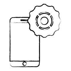 cellphone and gear icon