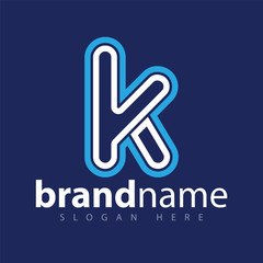 K letter logo icon vector template