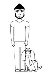 man and dog design