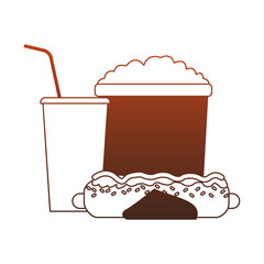 Cinema food combo orange lines