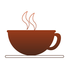 Hot coffee cup orange lines