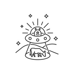 UFO Abducting a cow
