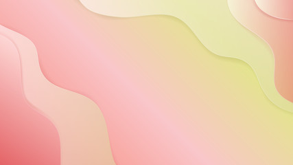 Abstract background, pastel pink and yellow wavy gradient