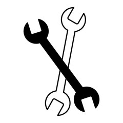 wrenchs keys crossed icon