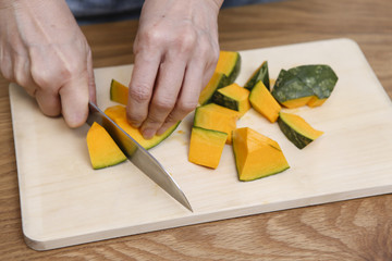 乱切り　かぼちゃ