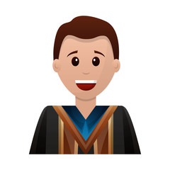 young man graduated avatar character