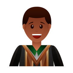 young man graduated avatar character