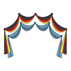 Germany curtains isolated