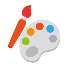 paint brush and pallette