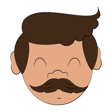 Adult man with mustache