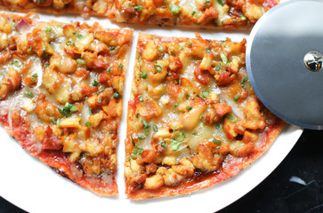 Pizza homemade and ingredient