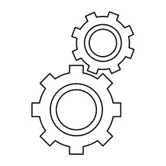 gears machinery isolated icon