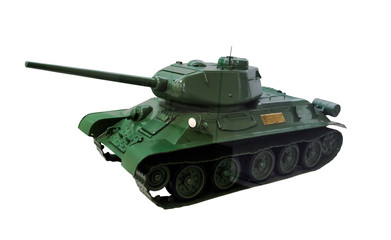 Fototapeta na wymiar T-34 tank model, isolate