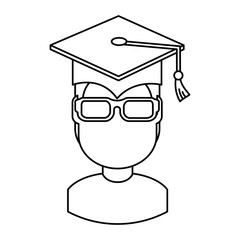 student graduated avatar character
