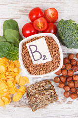 Nutritious ingredients containing vitamin B2, natural minerals and fiber, healthy nutrition