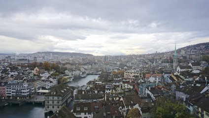 aerial view of zürich