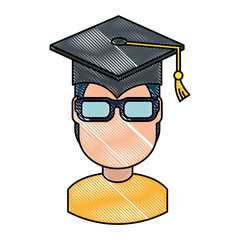 student graduated avatar character