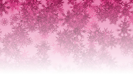 Abstract background with a variety of colorful snowflakes. Big and small.