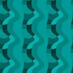 Seamless pattern background with multi-colored wavy lines.