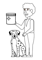 cute dog and vet design