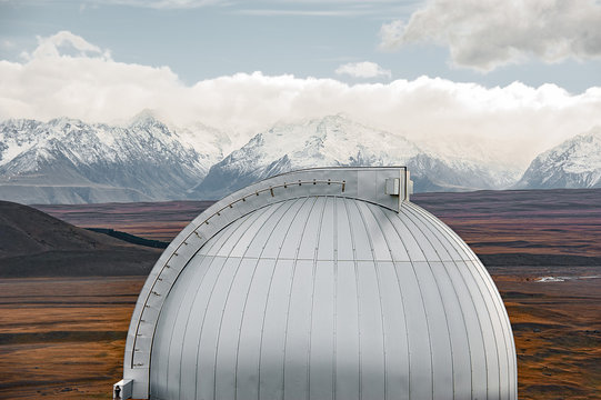 Skyline view of Mount John University Observatory The New Zealand's premier astronomical research observatory situated at 1,029 meters atop Mount John at the northern end of the Mackenzie Basin.