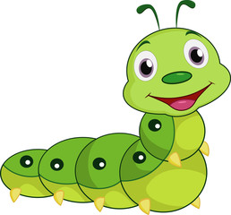 cartoon caterpillar posing