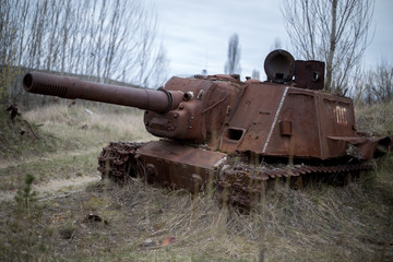 ИСУ-152 в Чернобыльской зоне