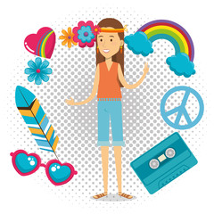 woman hippie lifestyle characters