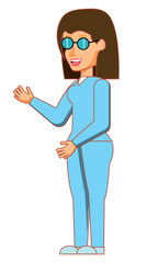 cartoon woman icon