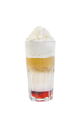 Summer cocktail on isolated white background