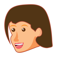 cartoon woman icon