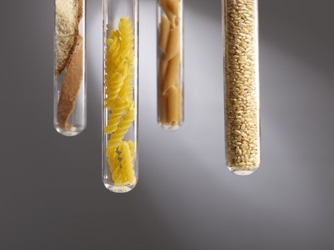 Carbohydrate foods in test tubes