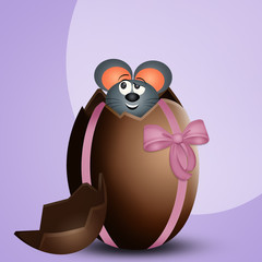mice surprise in the chocolate egg