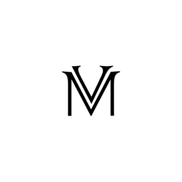 letter vm logo vector