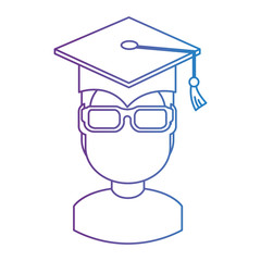 student graduated avatar character