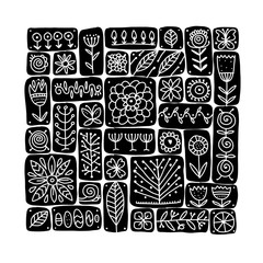 Ethnic floral pattern for your design