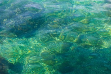Fototapeta na wymiar Green underwater background 