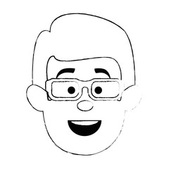 Obraz premium young man head avatar character